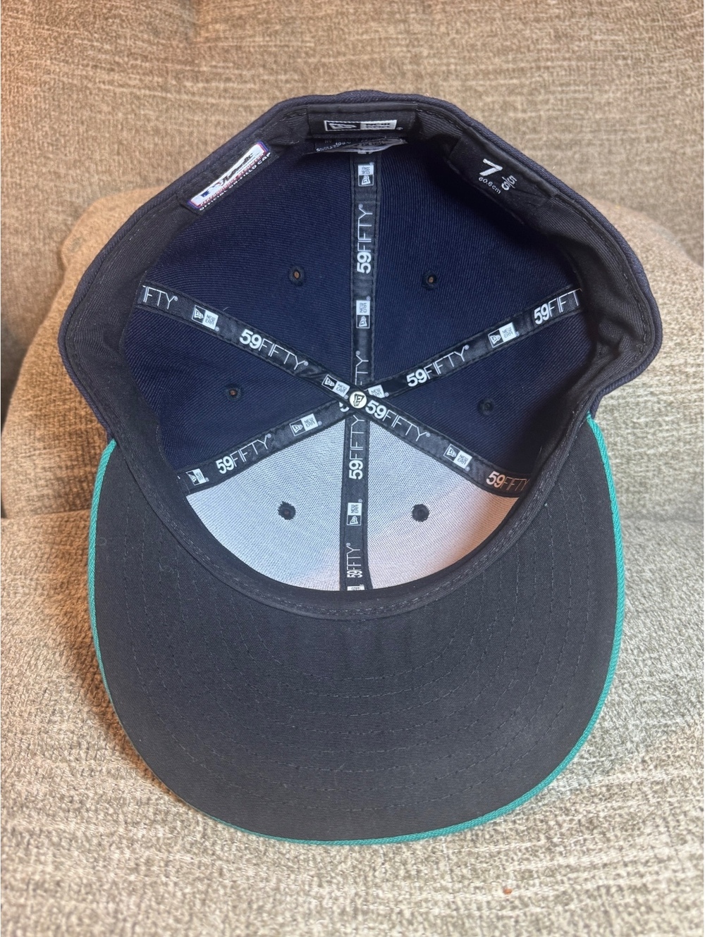 Seattle Mariners New Era 59FIFTY Fitted Hat - Size 7 5/8 - Picture 6 of 10